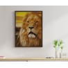 DIAMOND DOTZ® Carré Roi lion - Intermédiaire - Avec cadre