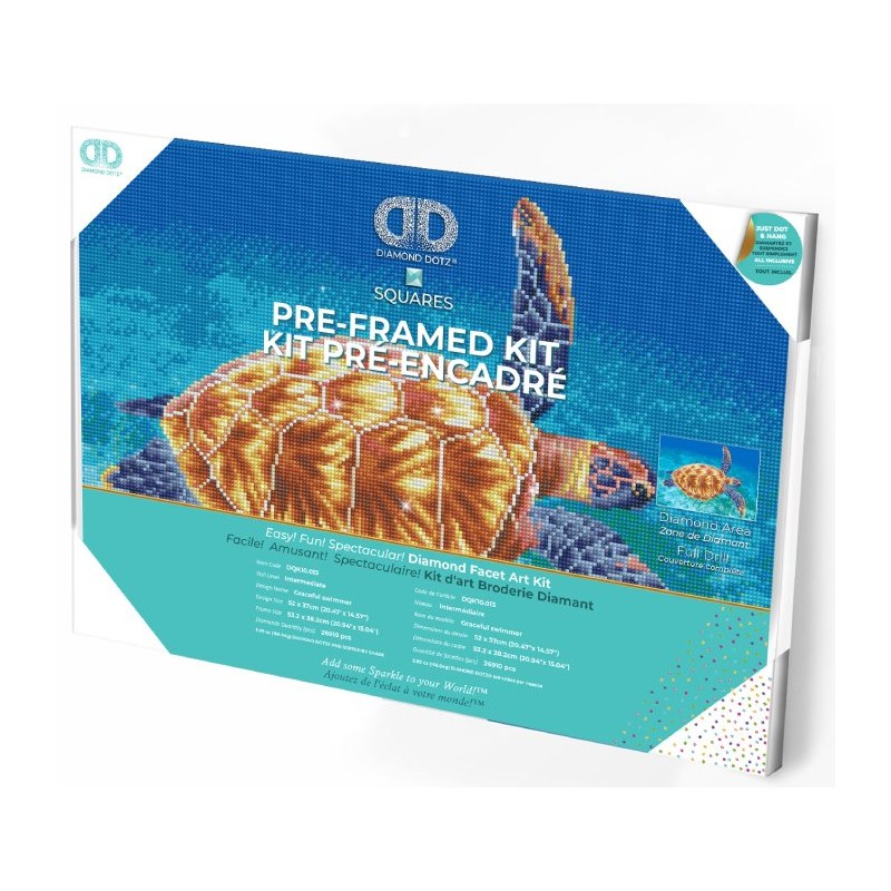 copy of DIAMOND DOTZ® Carré Tortue Tropicale - Intermédiaire