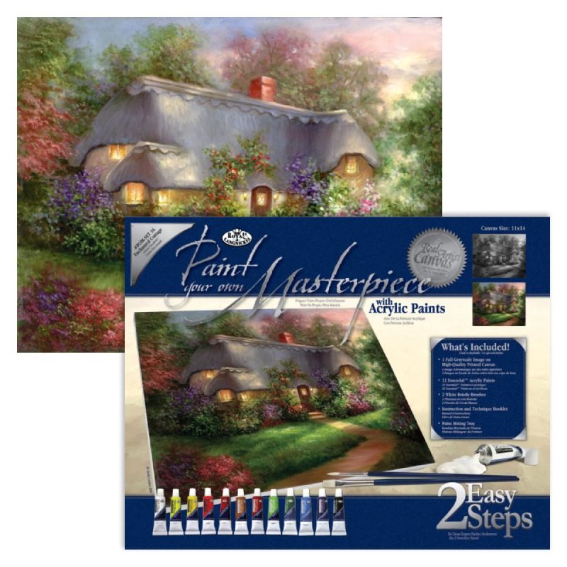 copy of Kit ROYAL LANGNICKEL® Peinture d'art sur châssis- Magnolias sur Velours