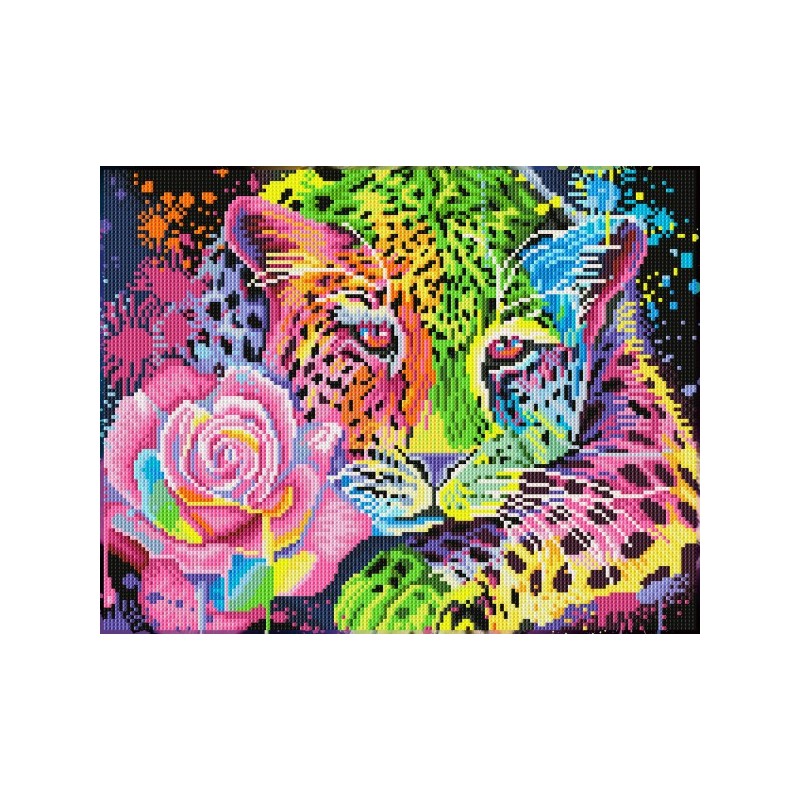 DD9/084 - léopard arc-en-ciel fluorescent