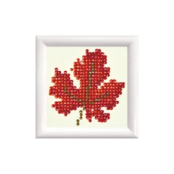 DIAMOND DOTZ® La feuille d'automne AVEC CADRE