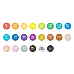 CHAMELEON Coffret Deluxe - 22 marqueurs encre alcool