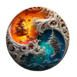 WP.048 Puzzle bois Ying & Yang