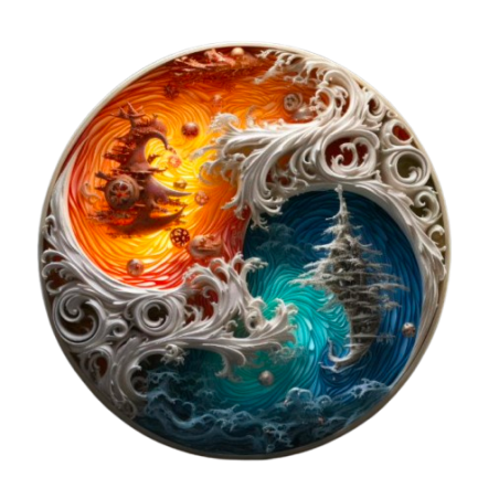 WP.048 Puzzle bois Ying & Yang WP.048 Puzzle bois Ying & Yang