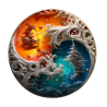 WP.048 Puzzle bois Ying & Yang