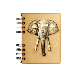 Carnet bois rechargeable KOMONI® – Modèle Éléphant
