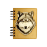 Carnet bois rechargeable KOMONI® – Modèle Loup