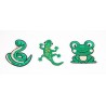 Kit DOTZIES® 3 stickers Serpent, lézard, grenouille