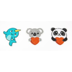 Kit DOTZIES® 3 stickers Panda, Koala, Narval