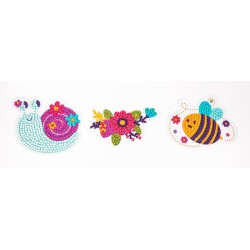 Kit DOTZIES® 3 stickers Animaux des jardins
