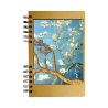 Carnet bois rechargeable KOMONI® - Les amandiers en fleurs Van Gogh