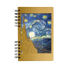 Carnet bois rechargeable KOMONI® - La nuit étoilée Van Gogh