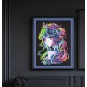 Kit Diamond Dotz® fond noir suédine - Princesse animé japonais