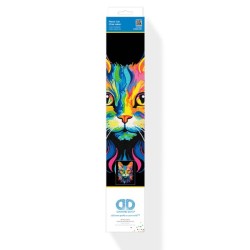 Kit Diamond Dotz® fond noir suédine - Le Chat arc-en-ciel