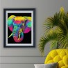 Kit Diamond Dotz® fond noir suédine - l'Éléphant arc-en-ciel