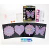 Kit Dotzies® 4 designs fond noir suédine - Mandalas