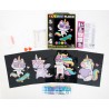 Kit Dotzies® 4 designs fond noir suédine - Licornes
