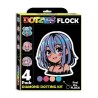 Kit Dotzies® 4 designs fond noir suédine - Héroïnes Manga
