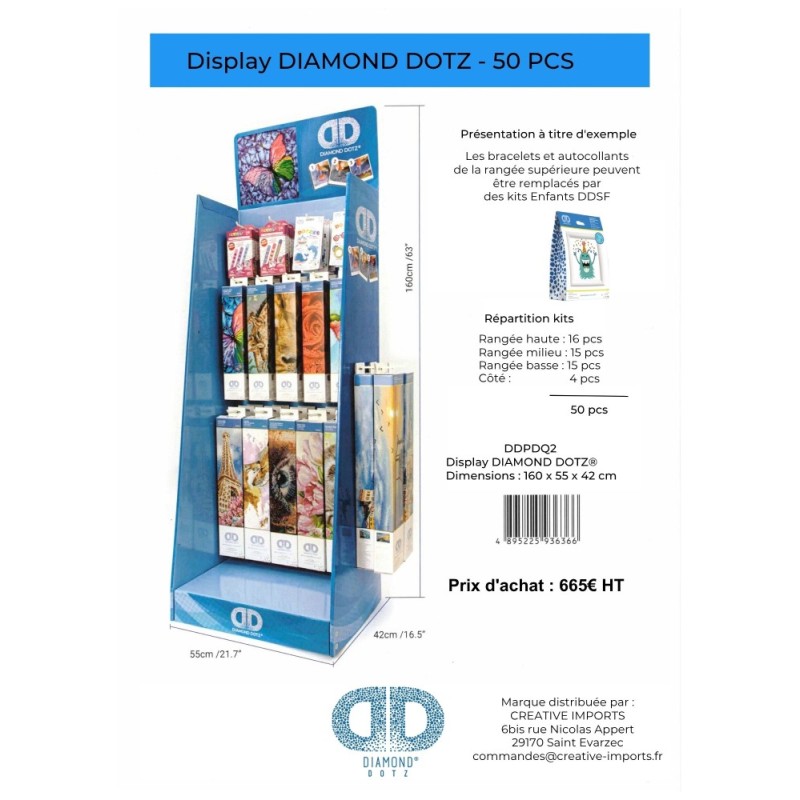 Display DIAMOND DOTZ® - 50 pièces