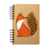 Carnet bois rechargeable KOMONI® – Modèle Renard Little Fire