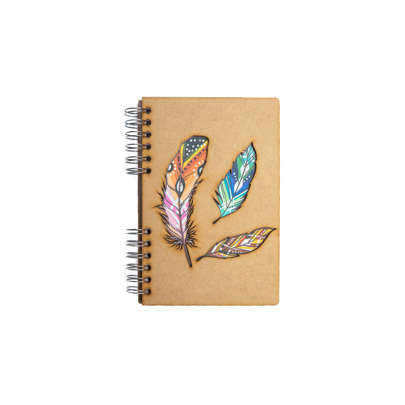 Carnet A4 - modèle plumes