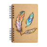 Carnet A4 - modèle plumes