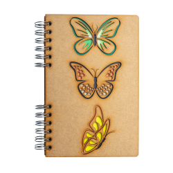 Carnet A4 Komoni - modèle papillons