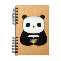 Carnet A4 Komoni - modèle panda love