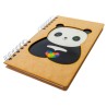 Carnet bois rechargeable KOMONI® – Modèle Panda Love