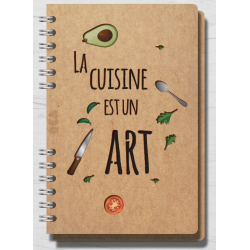 Carnet A4 Komoni - modèle la cuisine est un art