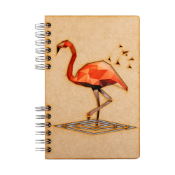 Carnet A4 Komoni - Modèle flamants roses