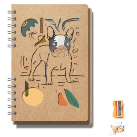 Carnet A4 Komoni - Modèle chien