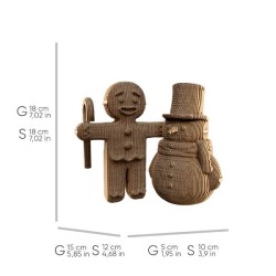 CARTONIC® - Modèle Bonhomme de neige et en pain d'épices