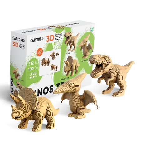 Modèle trio dinosaures - Cartonic® Modèle trio dinosaures - Cartonic®