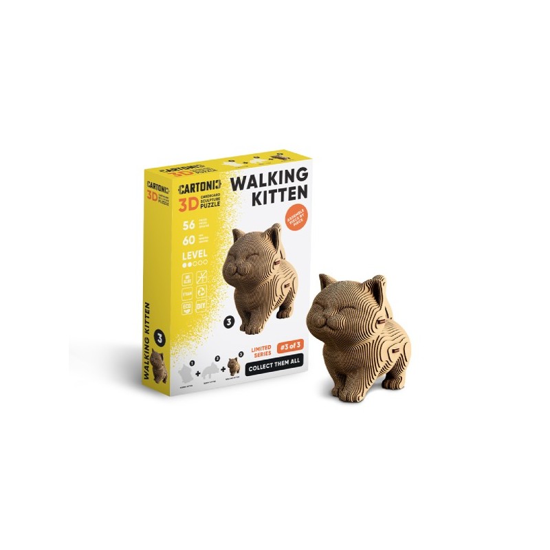 Modèle chaton sur ses pattes - Cartonic®