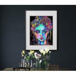 Kit Diamond Dotz® fond noir suédine - Visage captivant