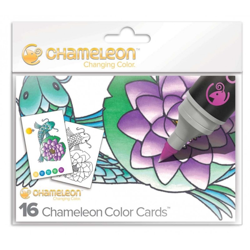 CARTES COLORIAGE CHAMELEON PENS - THÈME NATURE