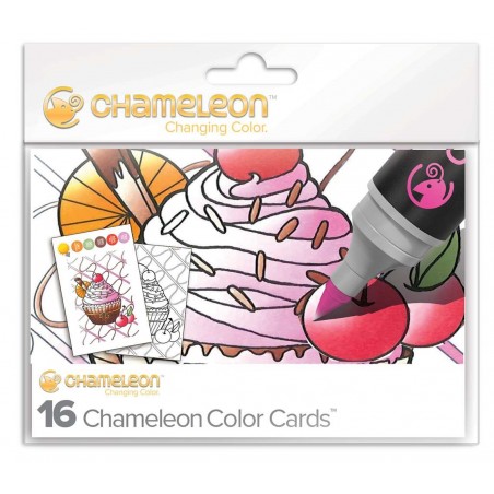 CARTES COLORIAGE CHAMELEON PENS - THÈME SWEET DELICES