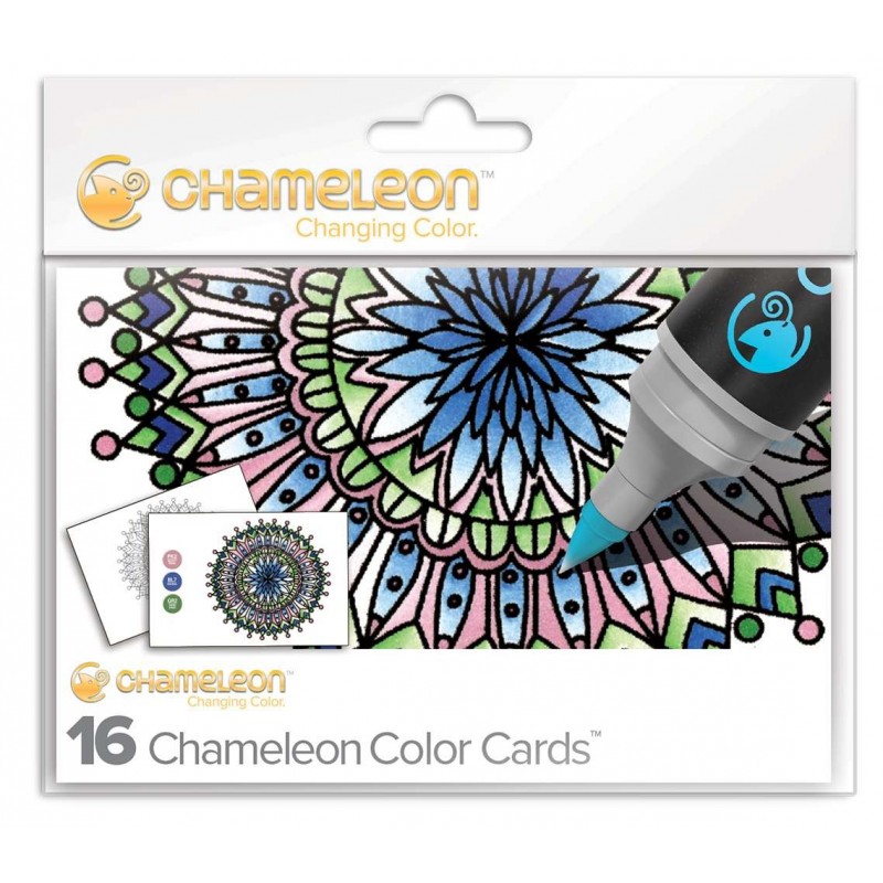 CARTES COLORIAGE CHAMELEON PENS - THÈME MINI MANDALAS