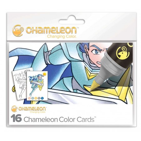 CARTES COLORIAGE CHAMELEON PENS - THÈME MANGAS