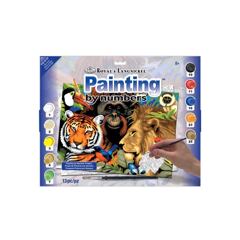 Kit ROYAL LANGNICKEL Peinture au numéro Junior Grand Format - Scène de safari