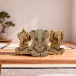 CARTONIC® - Modèle Trio Éléphants Zen