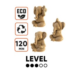 CARTONIC® - Modèle Trio Éléphants Zen