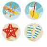 4 sous-verres Diamond Dotz® Motifs vacances