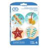 Kit 4 sous-verres Diamond Dotz® - Motifs vacances