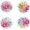 4 sous-verres Diamond Dotz Motifs floraux