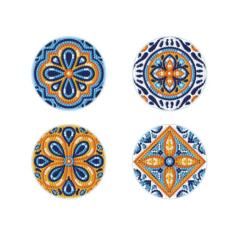 kit 4 sous-verres faïence portugaise