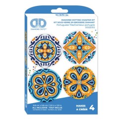 Kit 4 sous-verres Diamond Dotz® - Motifs Faïence portugaise