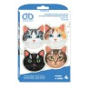 Kit 4 sous-verres Diamond Dotz® - Motifs Chats
