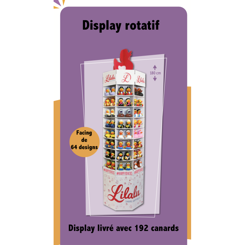 Display rotatif Canards LILALU® - Collection de 64 designs